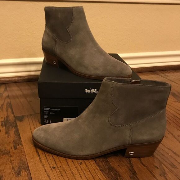 Coach Dannie Bootie Gray Suede Size 9.5 - Picture 5 of 11